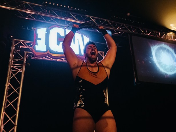 Kez Evans ICW Zero-G Champion